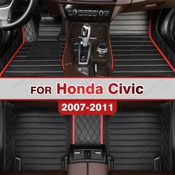 Car floor mats for Honda Civic 2007 2008 2009 2010 2011 Custom auto foot Pads automobile carpet cover