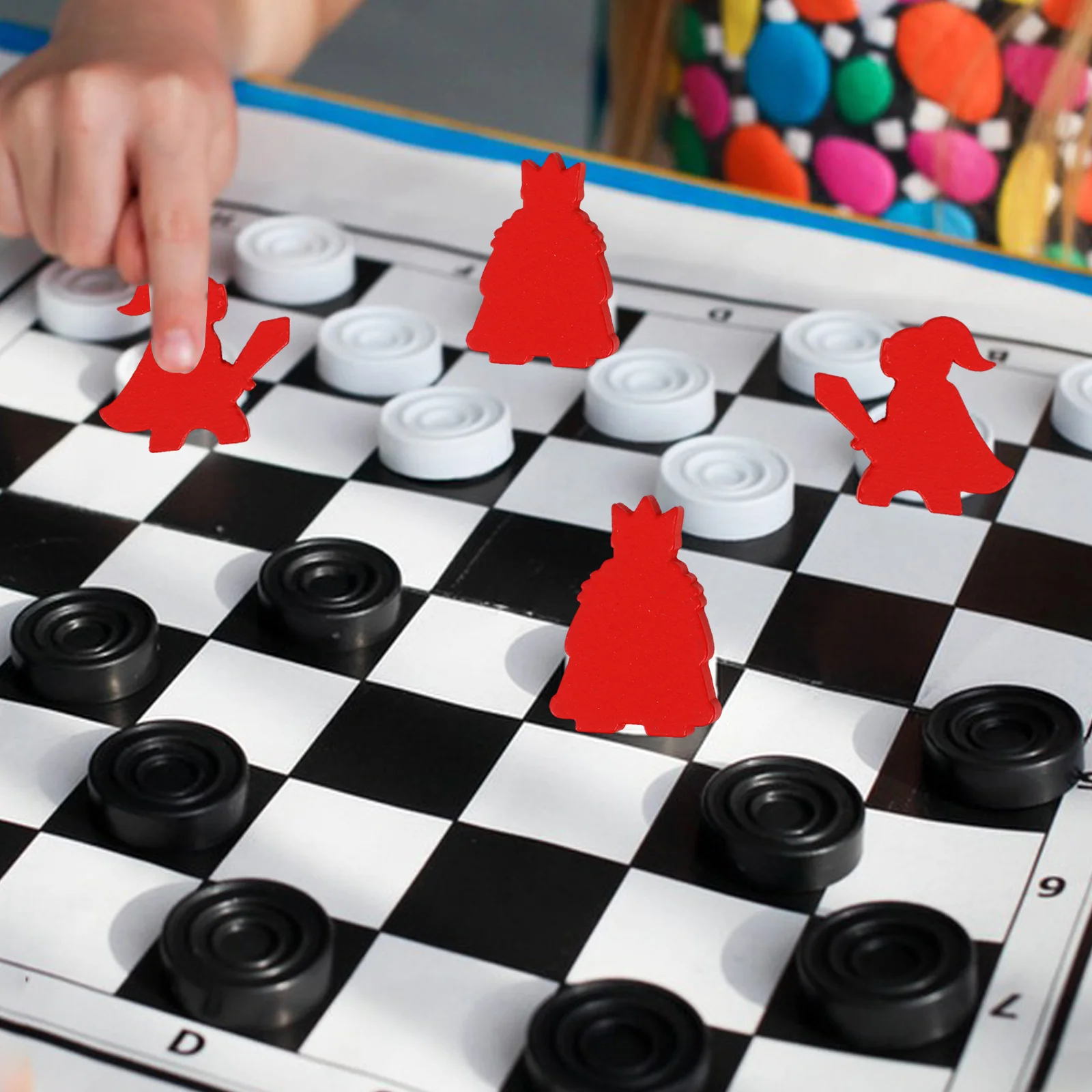 

10pcs Wooden Chess Pieces Smooth Lightweight Replacement For Board Accessories Game Tokens Tabletop Markers Chess Pieces Only