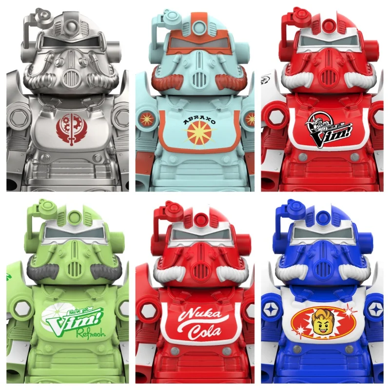 

2025 W New Kids Toys T-51 Mecha Building Blocks Power Armor Soldiers Mini Action Figures Toys For Kids Birthdays Gifts