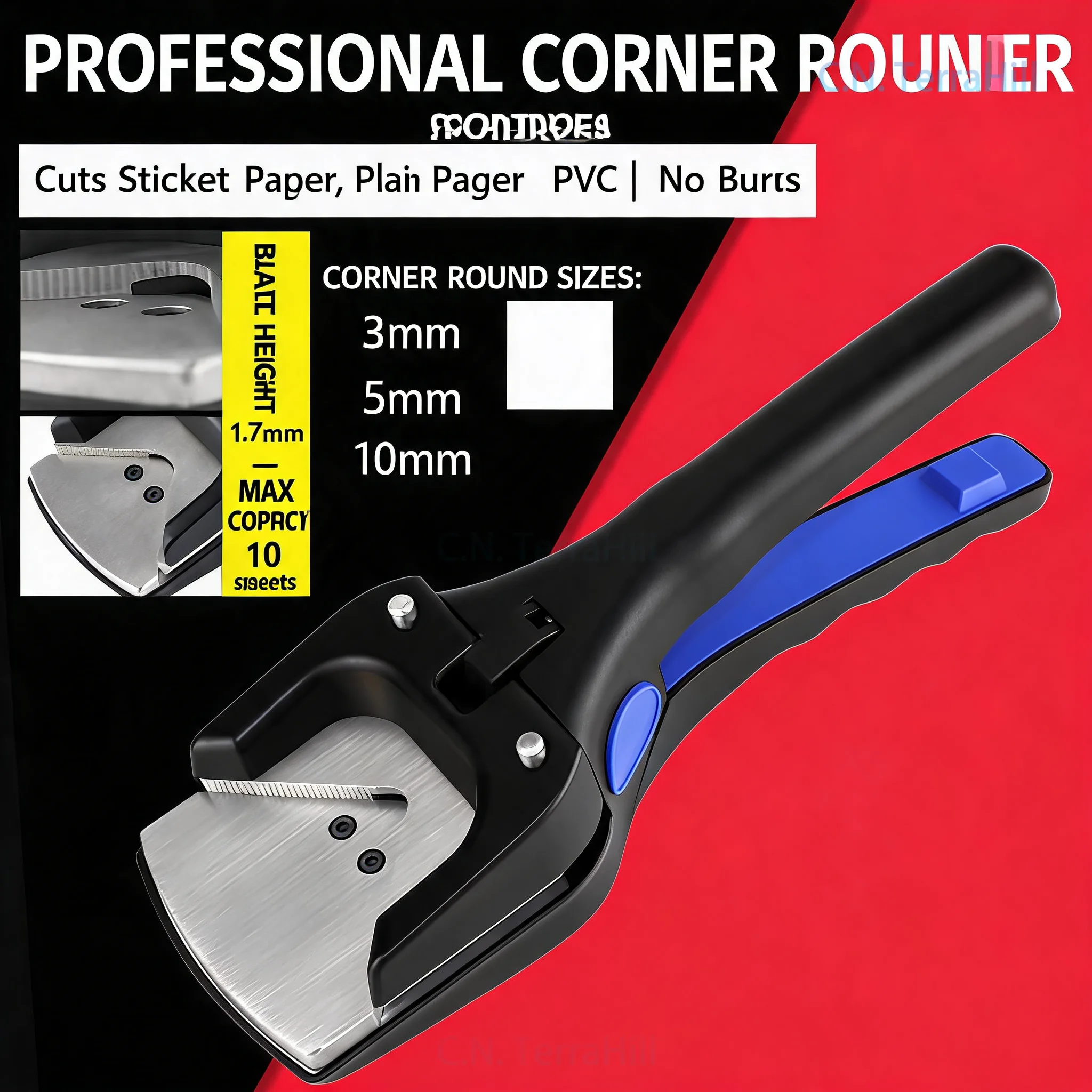Corner Rounder Cutter for PVC Table Mat, Cards, and Stickers - Professional Edge Trimming Tool