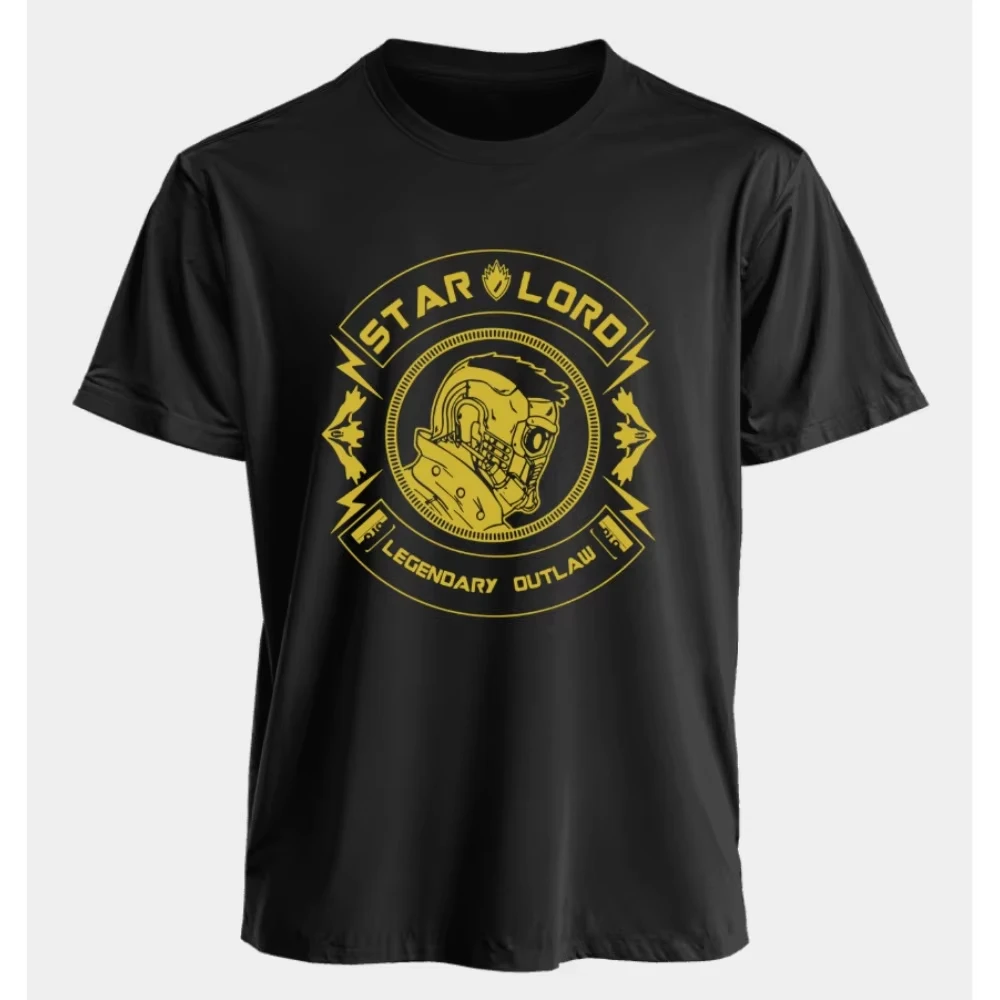 Camisetas Star-Lord de Marvel para hombre y mujer, estilo americano de verano, estilo deportivo-punk básico holgado para primavera y otoño, novedad de 2026