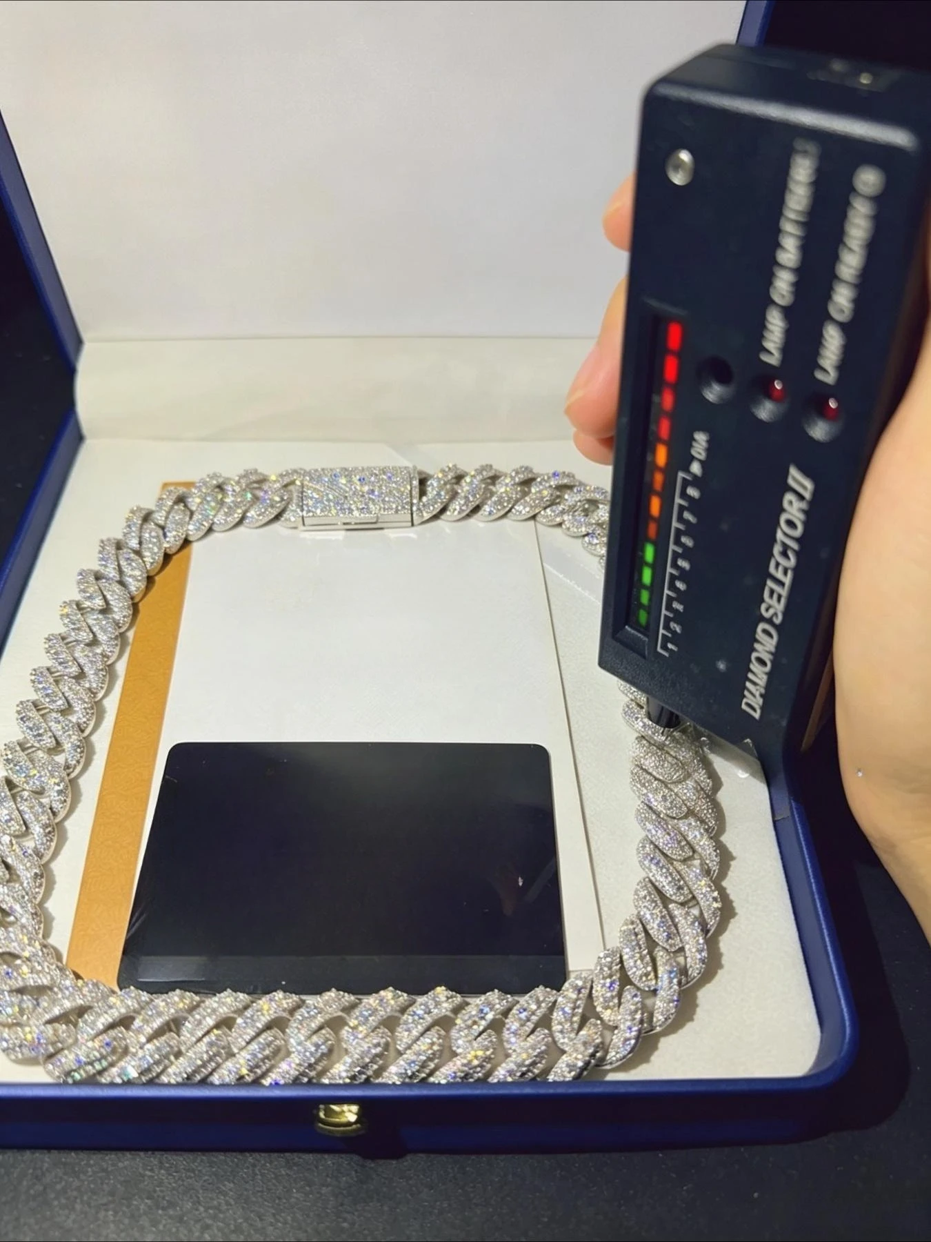 22Mm full-body dense ice diamond hip-hop Cuban necklace, exclusive accessories for American street culture, gift box packaging