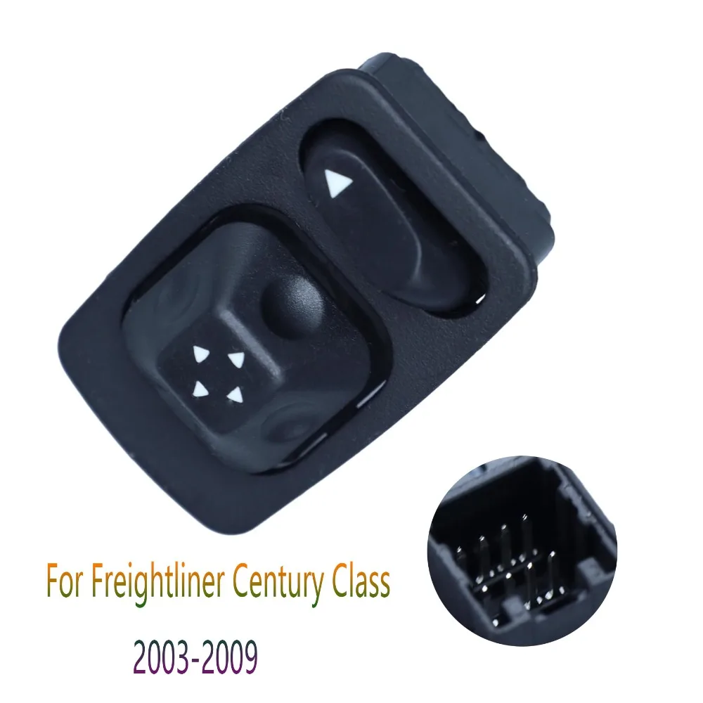 ملحقات السيارة لـ Freightliner Century Class 2003-2009 الجبهة اليسرى مرآة خلفية ماستر ضبط مقبض التحكم أجزاء زر التبديل