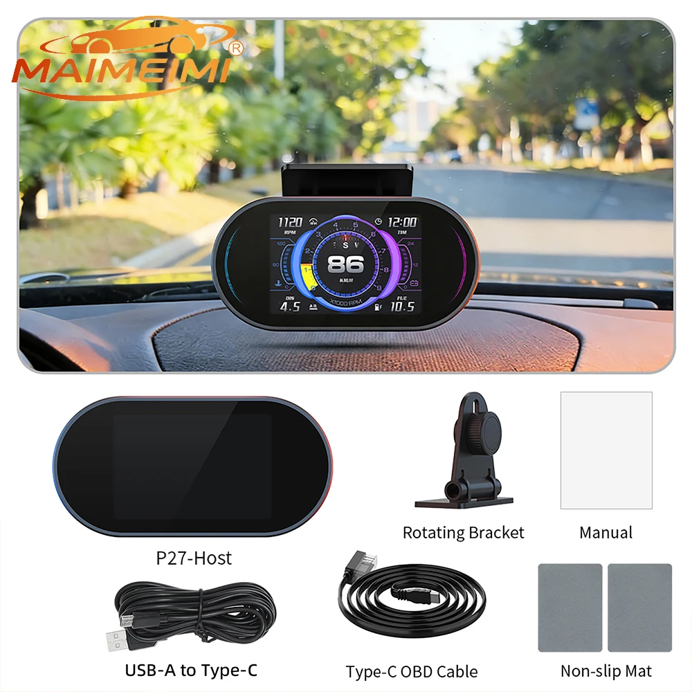 P27 Car Diagnostic HUD OBD2 Automotive Car Code Reader Adapter Scanner Auto Tools on-Board Computer Display