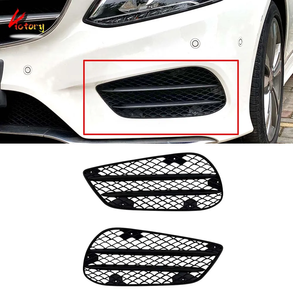 

For Mercedes E Class W212 Facelift Sport Version 2013-2015 Car Fog Light Grille Front Bumper Splitter Decoration Accessories