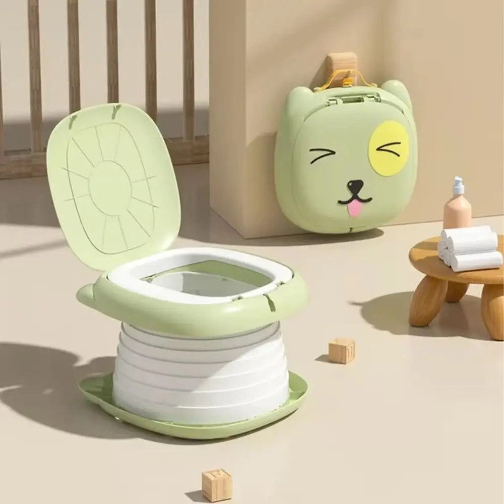 

Cute Children's Folding Toilet Kids Training Car Baby Seat Toilet Travel Anti-odor Children Potty Urinal with Storage Bag