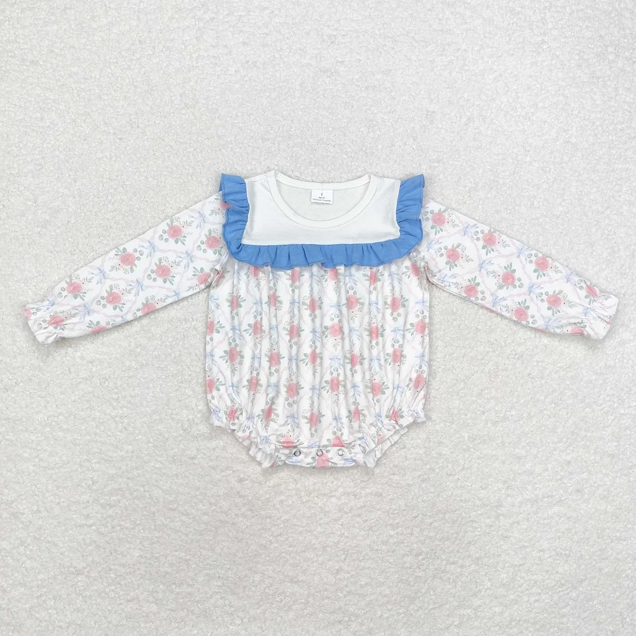 

Wholesale Kids Infant Flower One-piece Newborn Coverall Bodysuit Children Long Sleeves Bubble Jumpsuit Toddler Baby Girl Romper