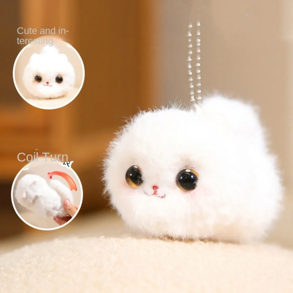 

Plush Material Rolling Little Cat Plush Doll Interactive Design Star Pattern Simulation Clockwork Cat Clockwork Mechanism Kawaii