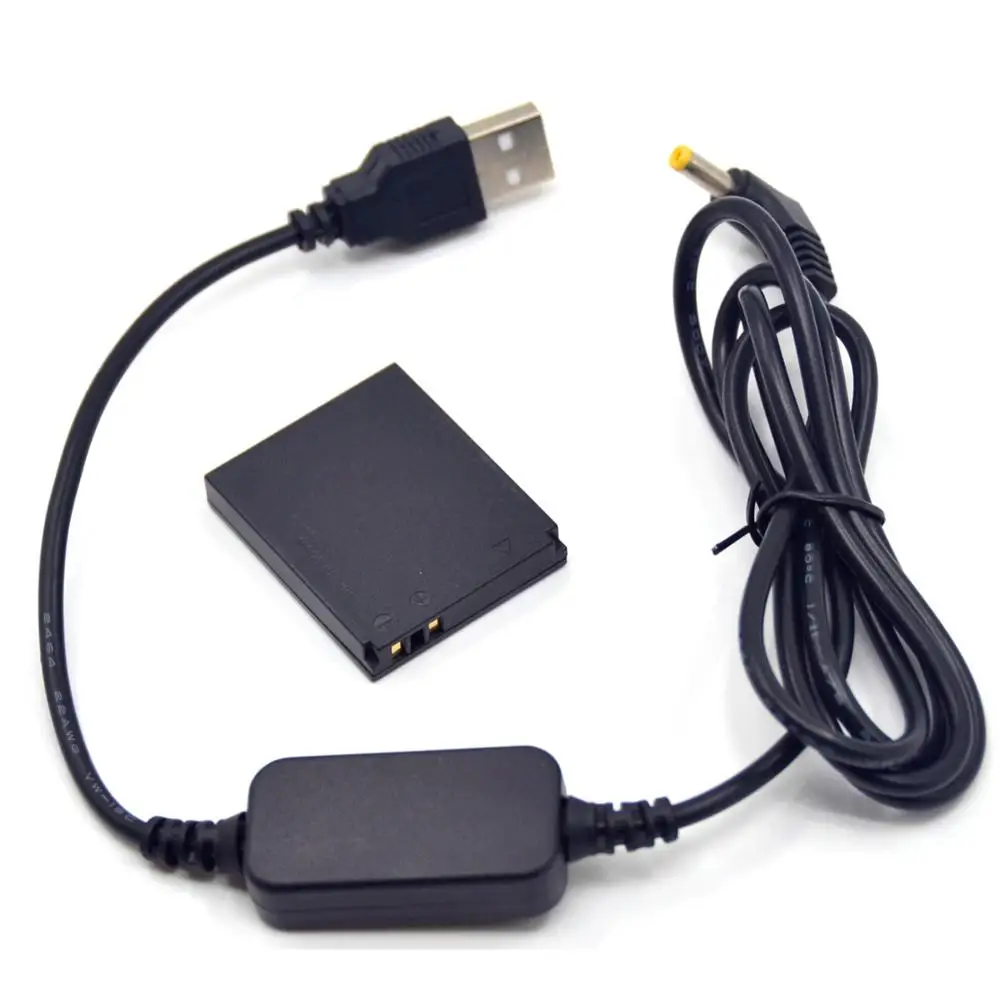 Cabo carregador usb 5v + ACT-DC40 DR-40 acoplador dc NB-6L bateria manequim para câmera canon d30 s90 s95 s120 sx240hs sx520hs