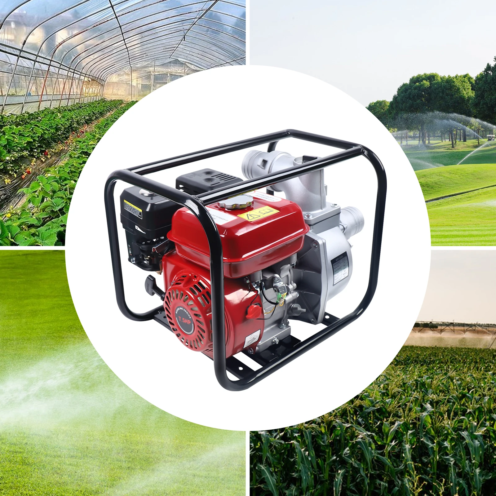 

7.5HP 3 Inch Gasoline Water Pump 60m³/h High Flow 28m Lift for Agricultural Irrigation Industrial Drainage Fire Fighting