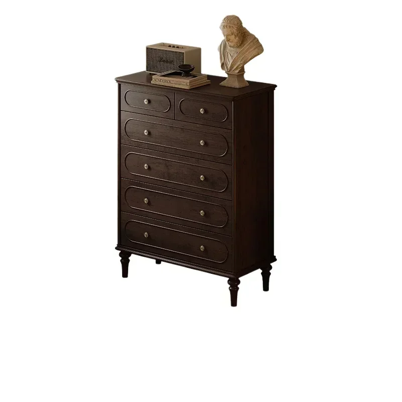 

American solid wood chest of drawers living room against the wall chest of drawers French bedroom bedside cabinet storage locker