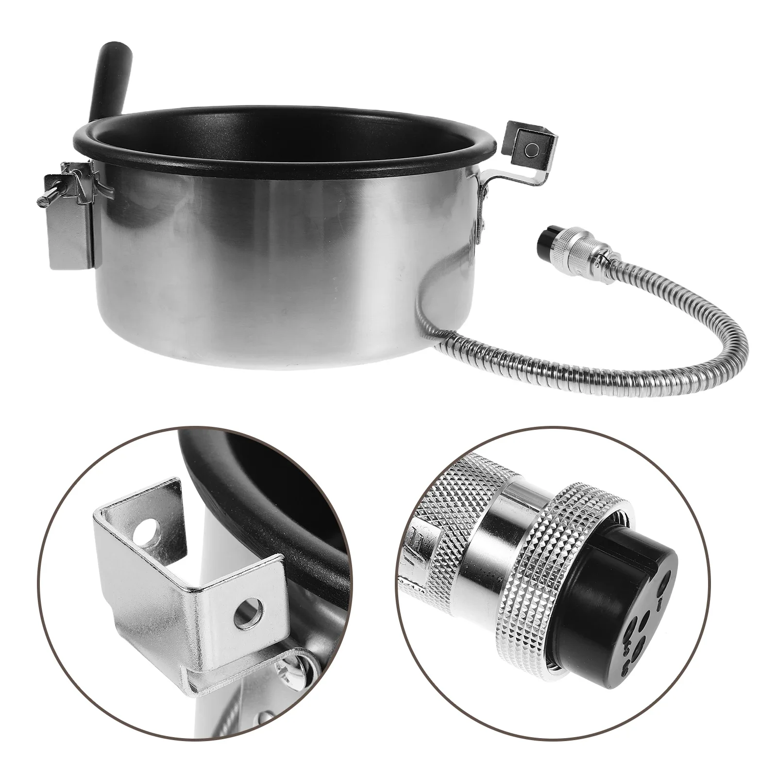 8oz Popcorn Pot Nonstick Coating Quick Heating Easy Cleanup Aluminum Popcorn Kettle Replacement Commercial Machine Accessories