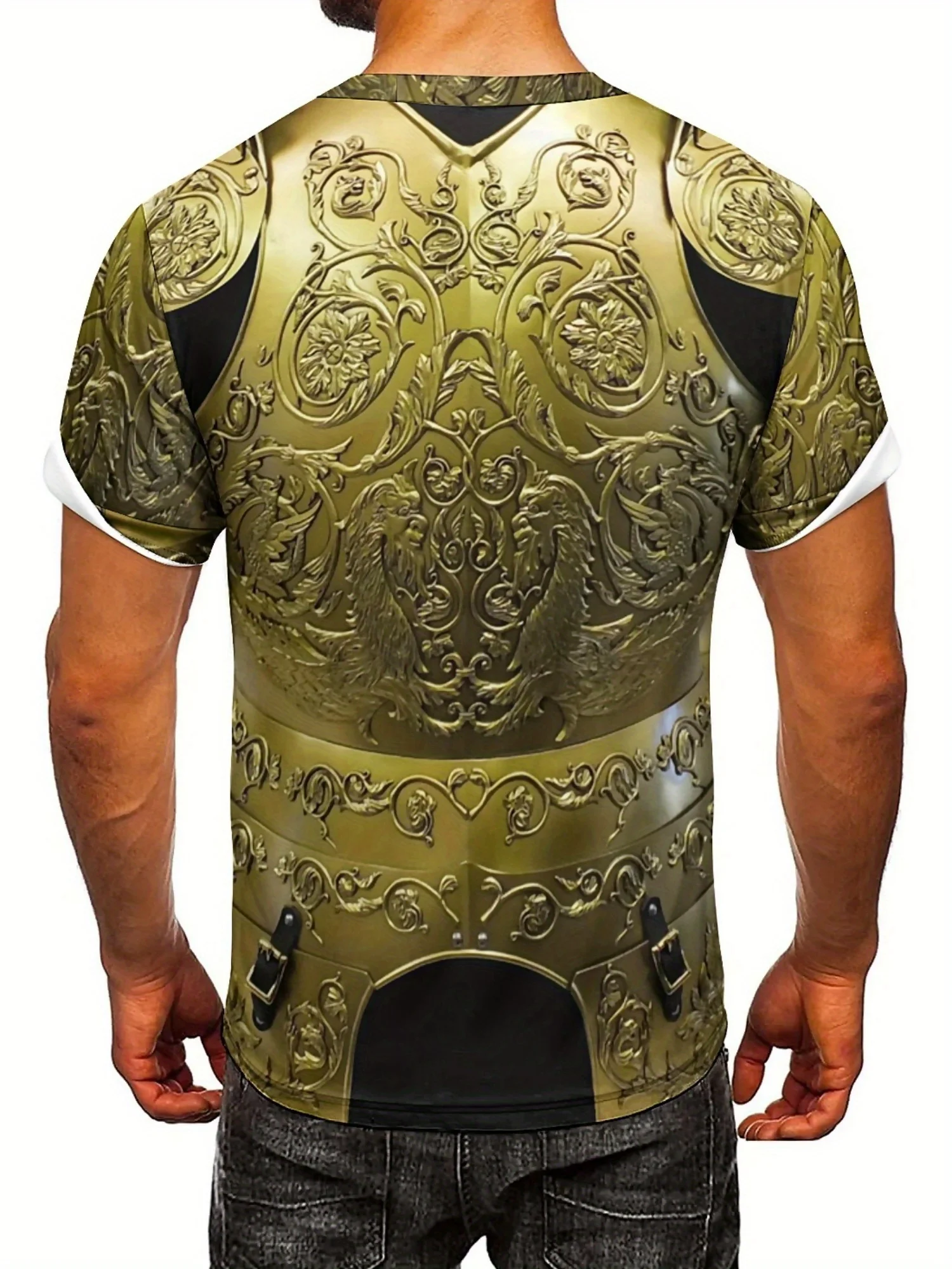 تي شيرت رجالي بطباعة ثلاثية ال - مراجعة 3D Printing Knight Armor وسعره