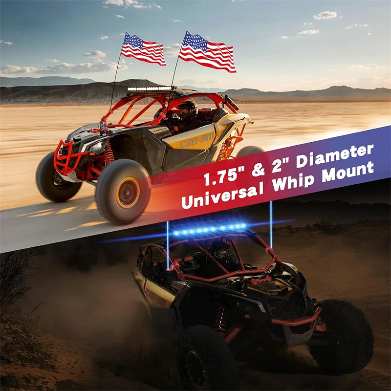 ضوء ultv CNC ، قوس سوط ، متوافق مع Polaris RZR PRO XP 4 ، Can-am Maverick X3 Max ، بنفسجي-2" #4