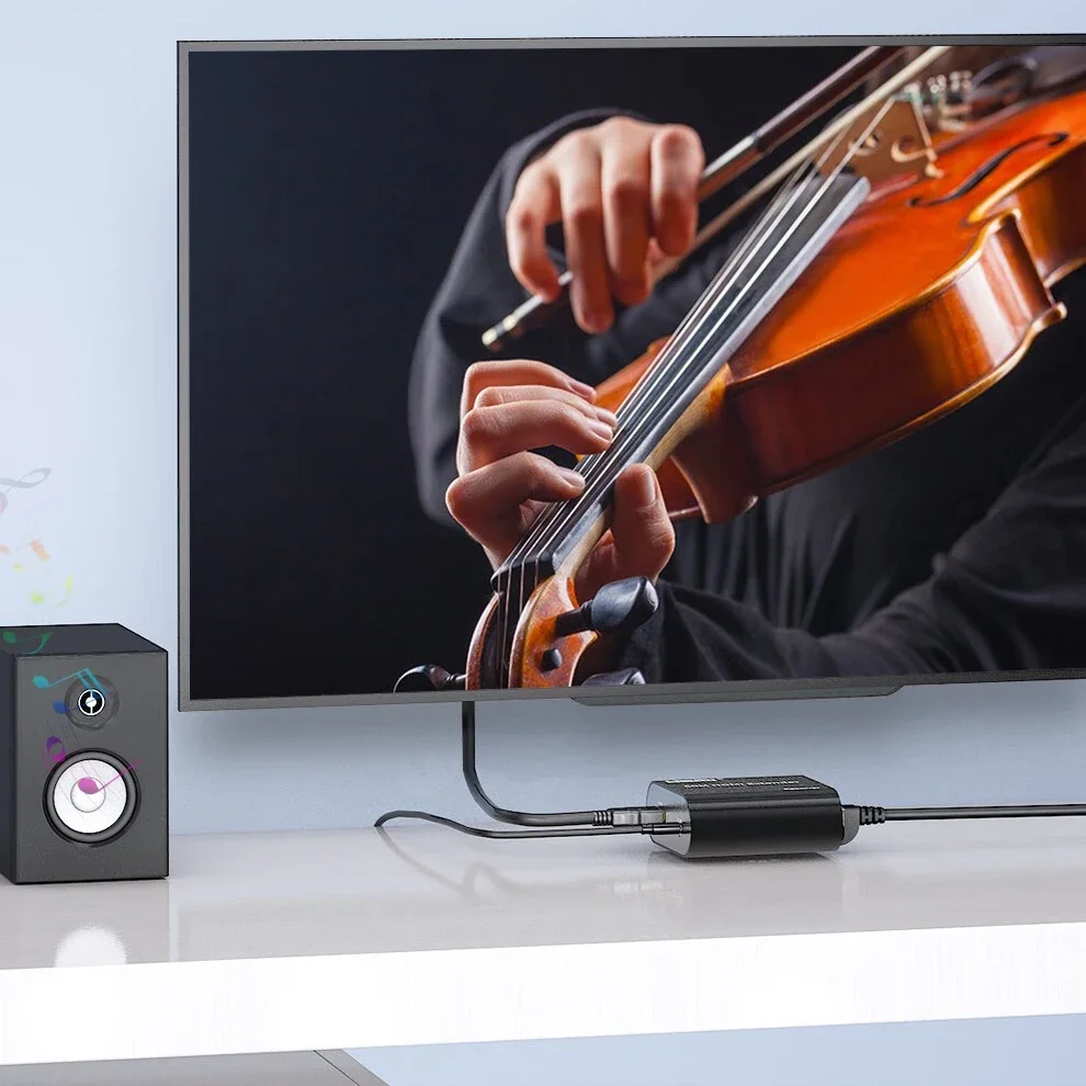 موسع HDMI 1080P 60M مع مستخرج الصوت عبر Cat5e/6 RJ45 كابل إيثرنت HDMI محول استقبال الصوت والفيديو