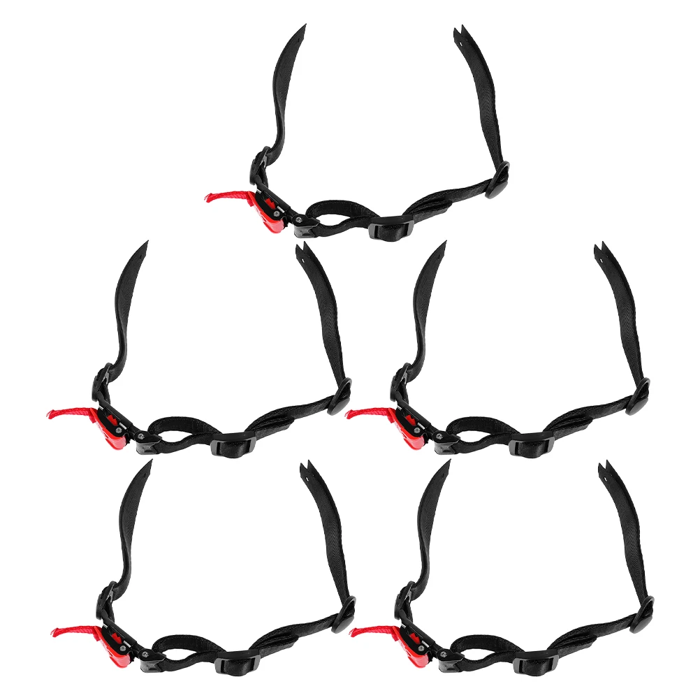 

5 Pcs Safety Accessories Chin Guard Cover Y Shaped Adjustable Straps Plastic Rubber Construction Hard Hats