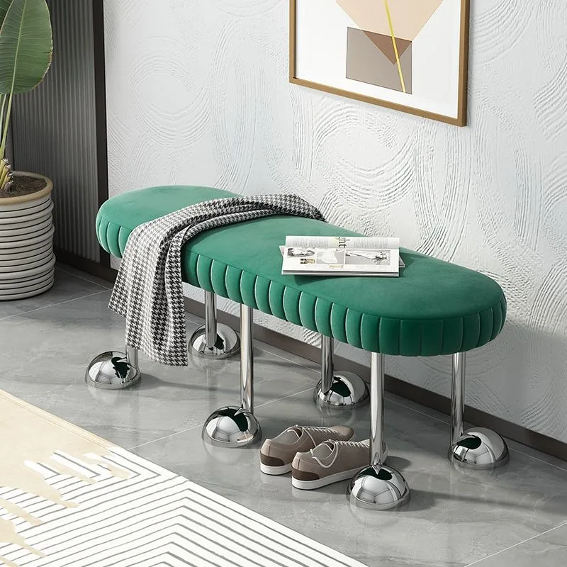Simple bed long bedroom creative personality bedside stool