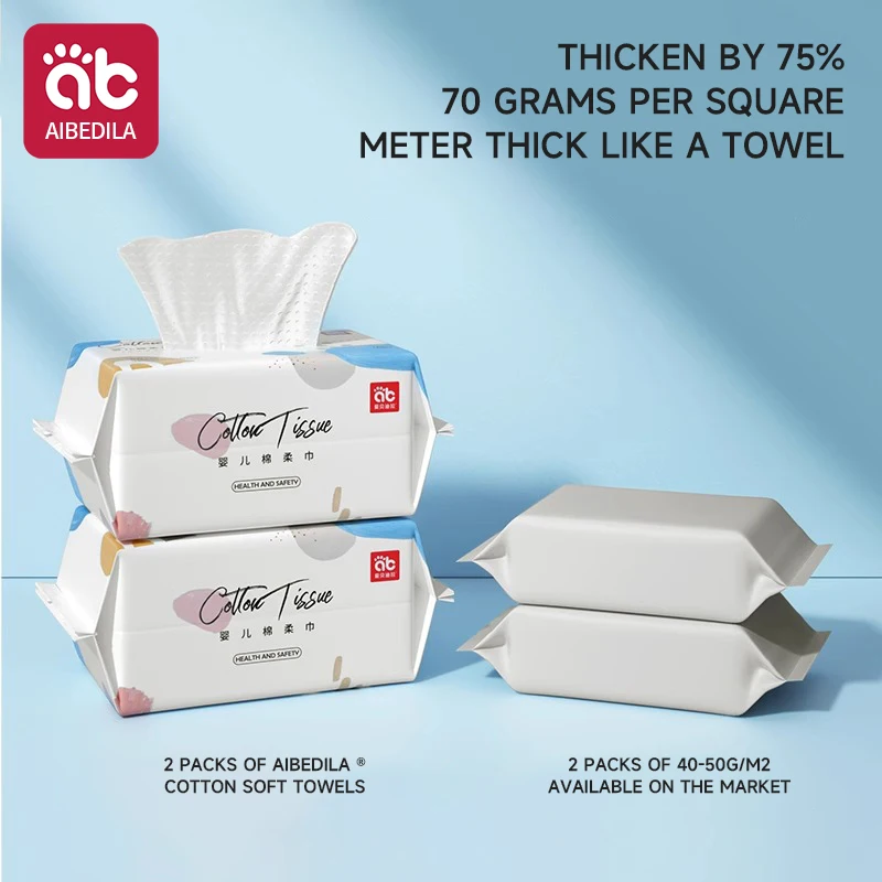 Dikke wegwerp gezichtshanddoek Niet-geweven babyhuidverzorging Stomerijdoekjes Huidvriendelijke gezichtsreinigingsdoekjes ﻿