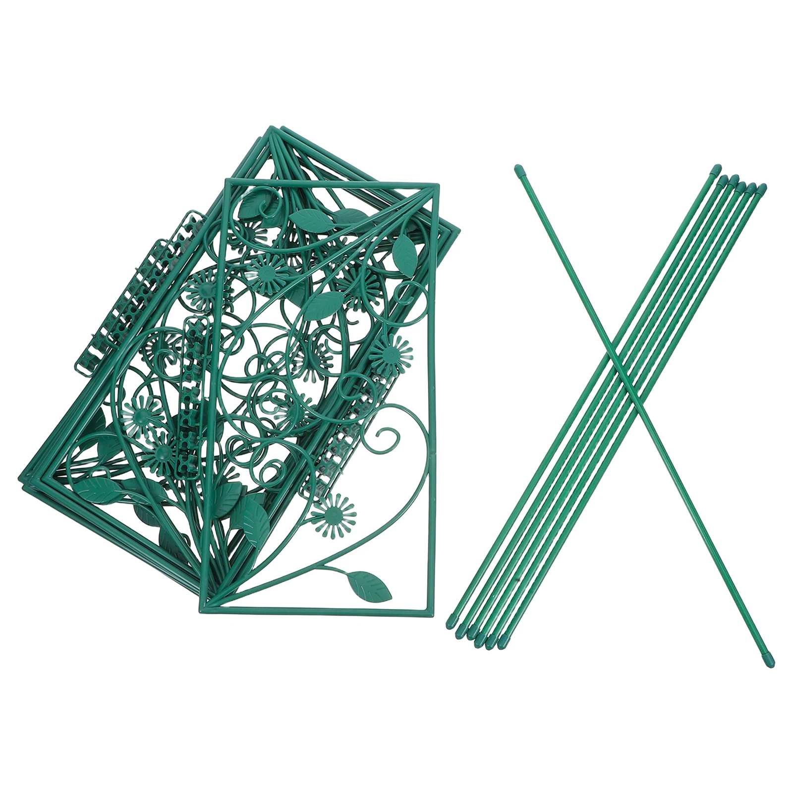 

6 Pcs Plants Climbing Flower Stand Screen Gardening Trellis Holder Decorative Frame for Green