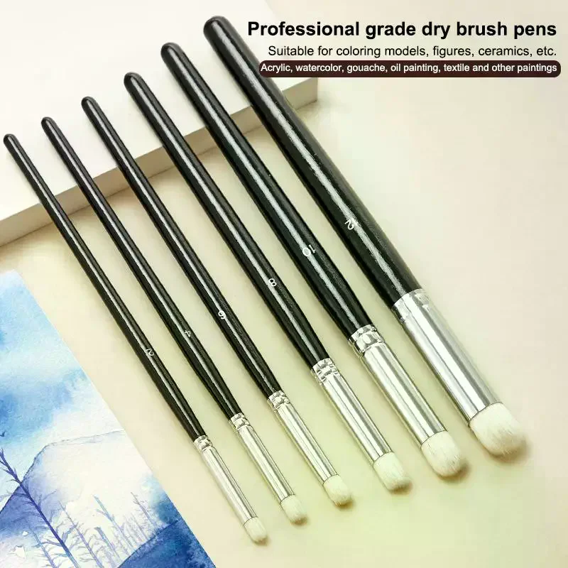 Dry Paint Brushes Detail Painting Brush Set Professional Paint Brushes Watercolor Brushes Miniature Nylon Brushes