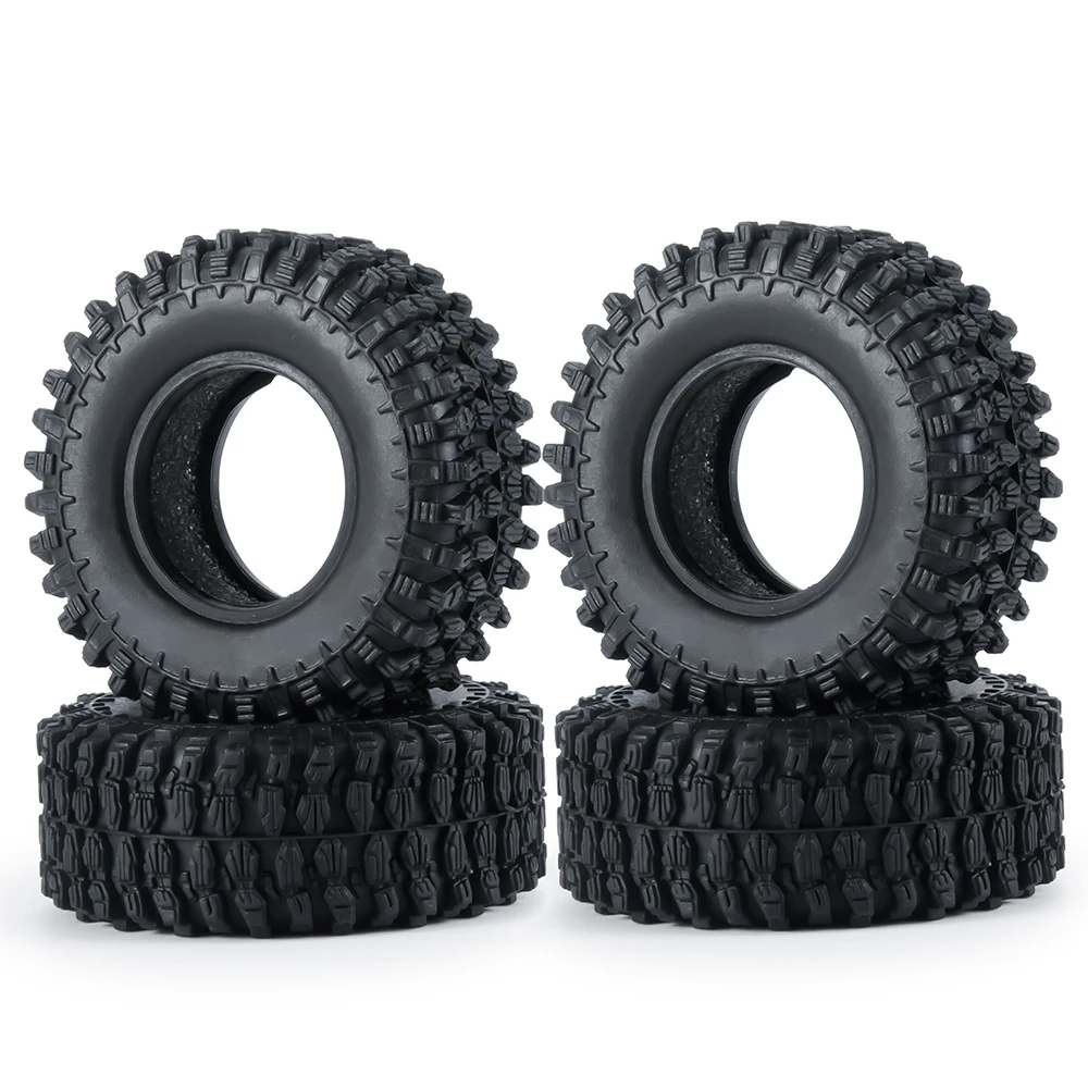 AXSPEED 4PCS 1,0" Gummireifen Schlamm Geländerad Reifen 50/54/58/62/64/65mm für 1/18 1/24 Axial SCX24 TRX4M RC Micro Crawler Auto