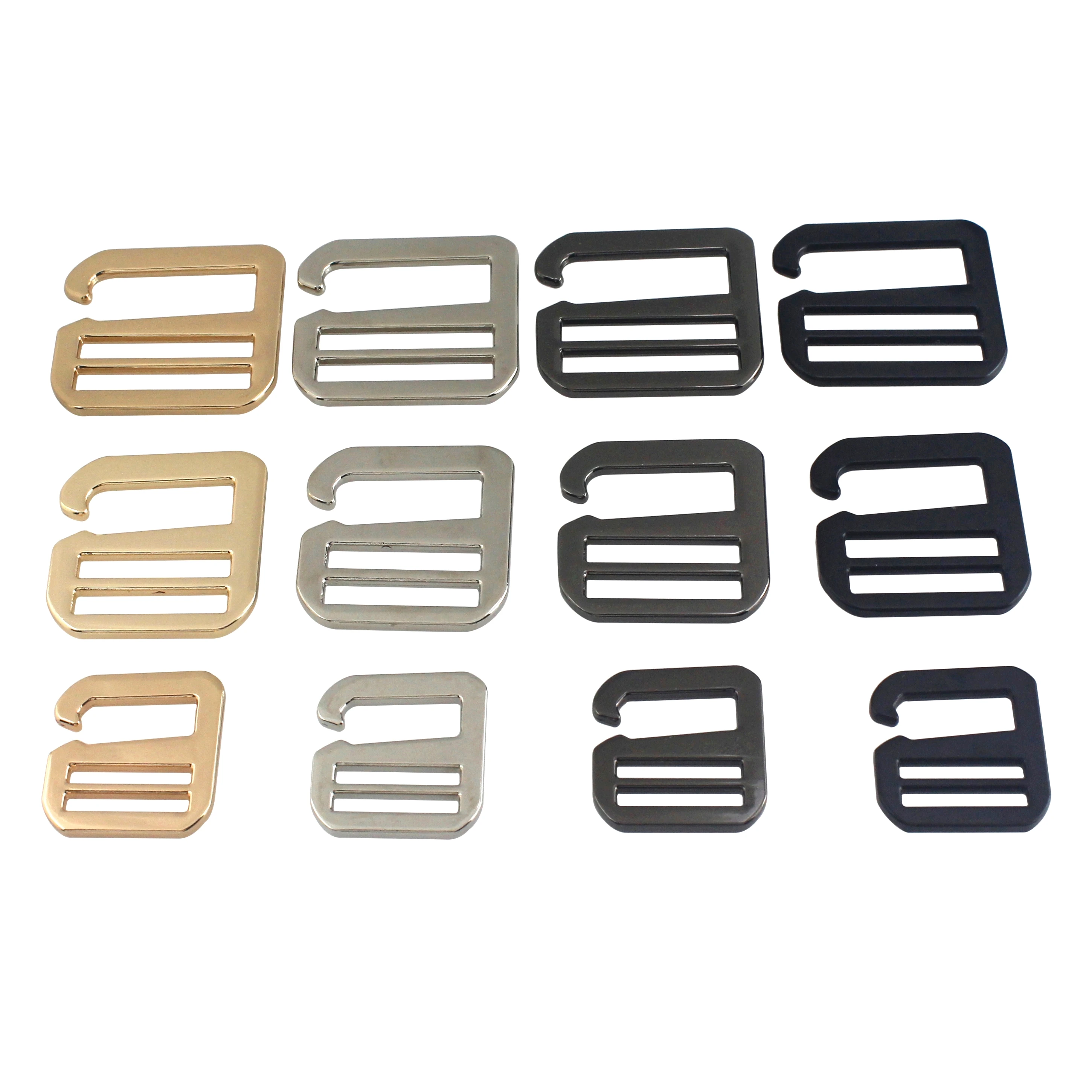 1pcs Metal Middle Center Bar Adjuster Buckle Fashion 6 word Hook Clasp for DIY Leather Craft Bag Backpack Shoulder Strap Belt