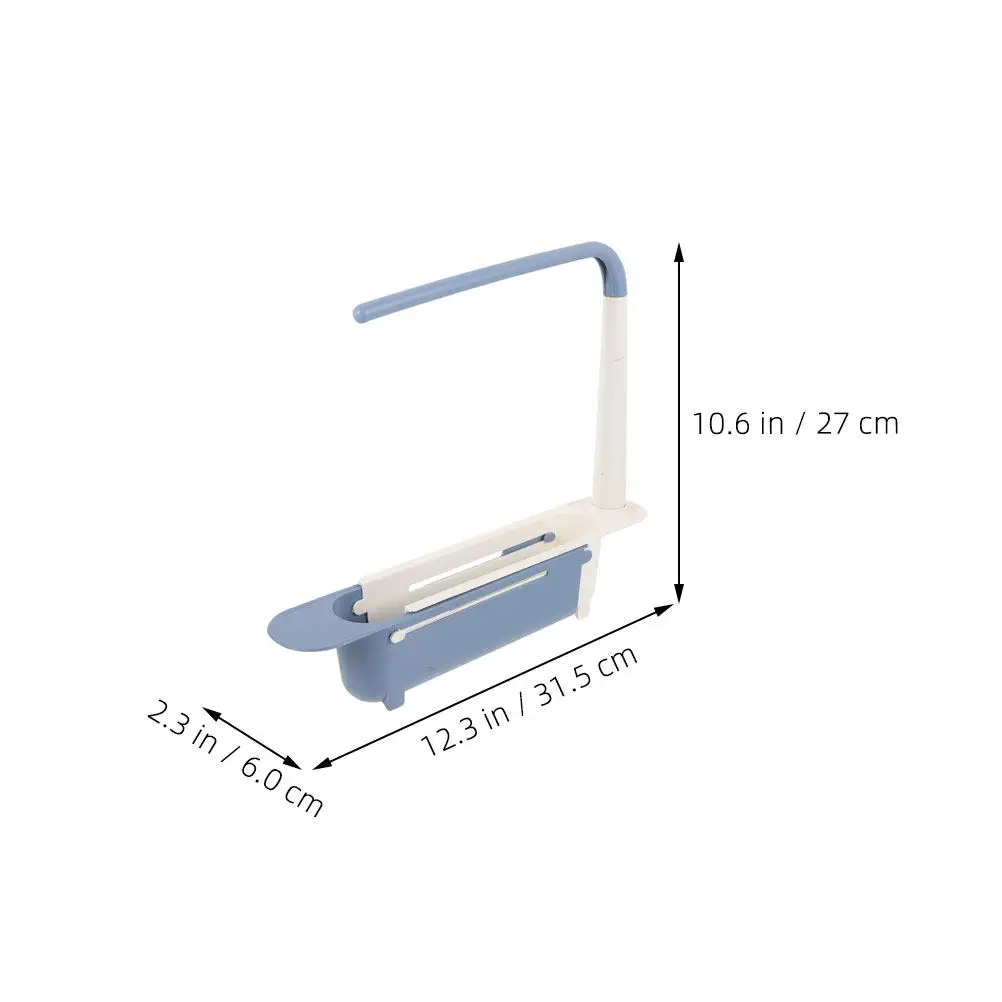 Telescopic Sink Sponge Holder Kitchen Sink Organizer Plastic Sponge Storage Rack Draining Rack Clean Tool Stand - view 4
