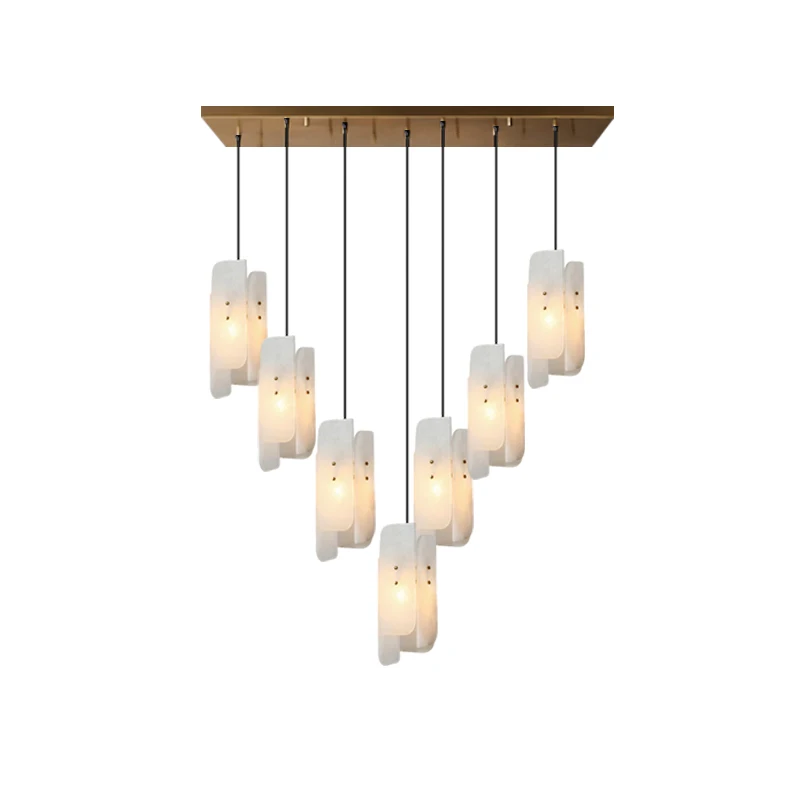 

Nordic LED Full Copper Dolomite Chandelier Dimmable for Dining Room Bedroom Novelty Home Decorative Lighting Lobby Ceiling Light