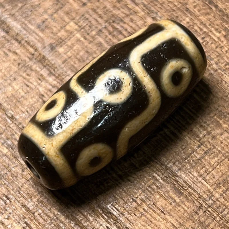 Dzi Bead Agate Pendant Accessory, High Oil Patina, Master'S Ritual Instrument, Vintage Ethnic Style