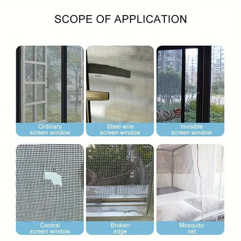 5/10cm Width Window Mosquito Net Repair Tape Self-Adhesive Window Screen Repair Patch Anti-Insect Fly Mesh Broken Holes Tape