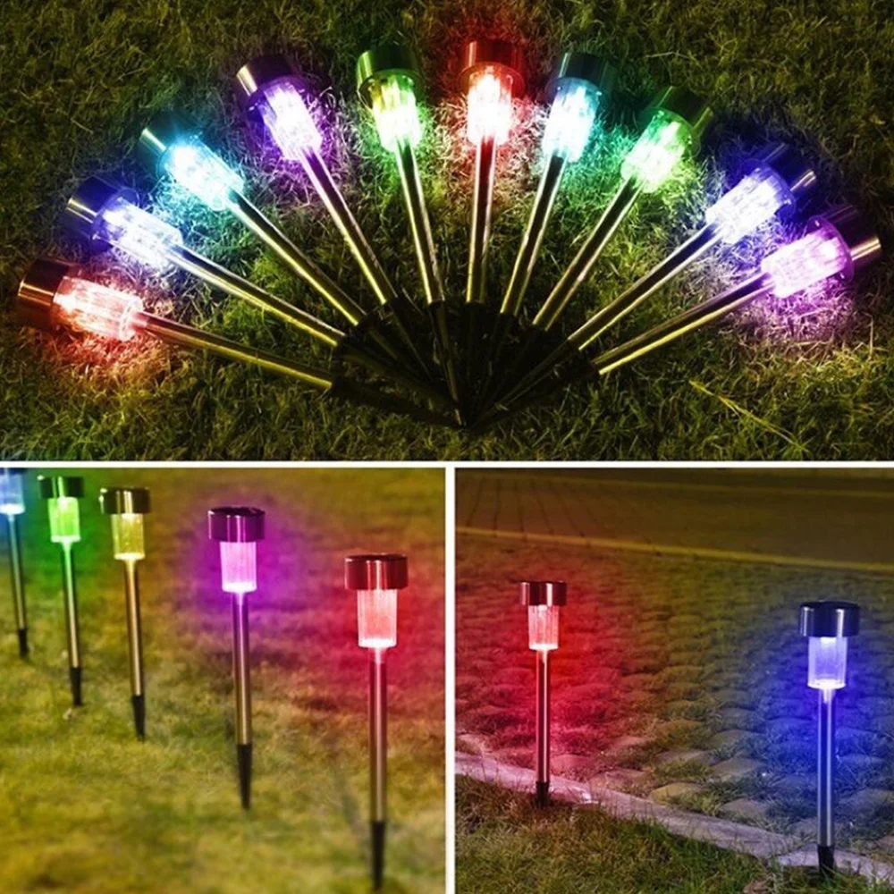 1pc Solar Lawn Light Solar Powered Garden Lamp Waterproof Landscape Path Lights for Pathway Yard Home Decor Lighting