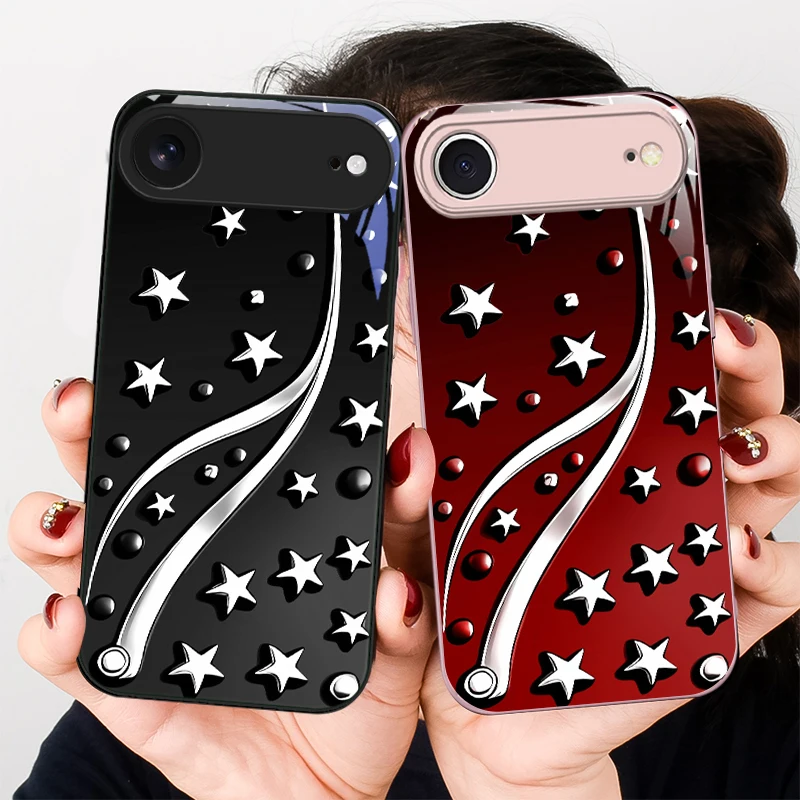 

Deep Night with Stars For iPhone 17 Air 16 E 15 14 13 Plus 12 mini 17 Pro Max 11Pro XR Xs X 7 8 11 Tempered Glass Phone Case