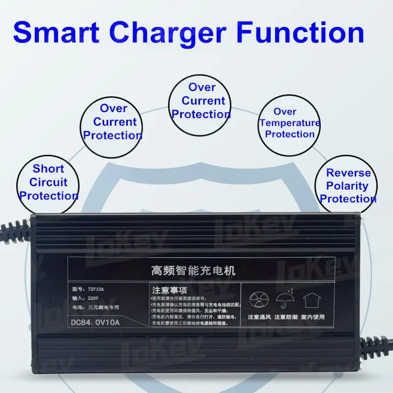 48V 5A 8A 10A charger 54.6V 58.8V 58.4V carregador lipo lifepo4 rechargeable 18650 li ion batterys cargador 12S 13S 14S 15S 16S