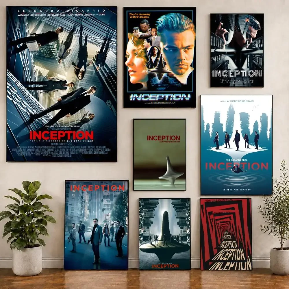 Inception Movie Sci‑Fi Thriller Poster Waterproof Sticky WallArt Print For Bedroom Living Room Hallway Bar Home Decor