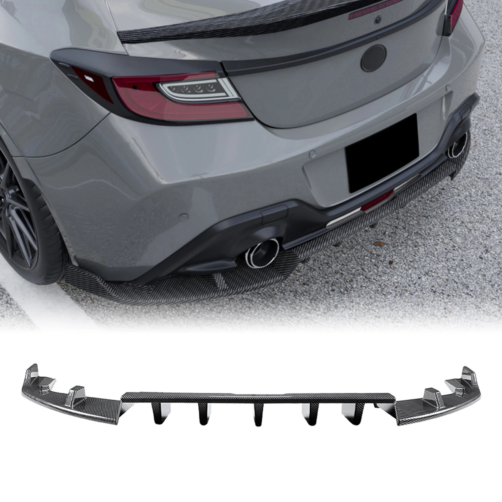 

Rear Bumper Diffuser Lip For Toyota GR86 Subaru BRZ 2022-2024 Coupe 2-Door Tail Boot Spoiler Plate Splitter Protector Bracket