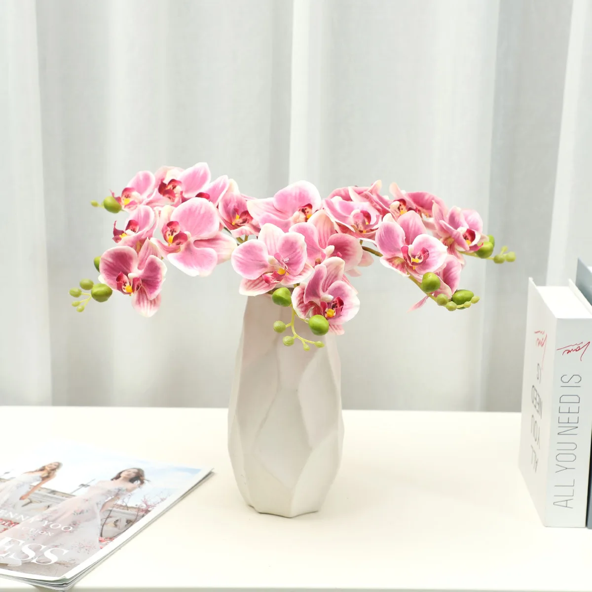 

Artificial 5-head Butterfly Orchid Simulation Flower Home Decoration, Wedding Celebration Decoration Accessories