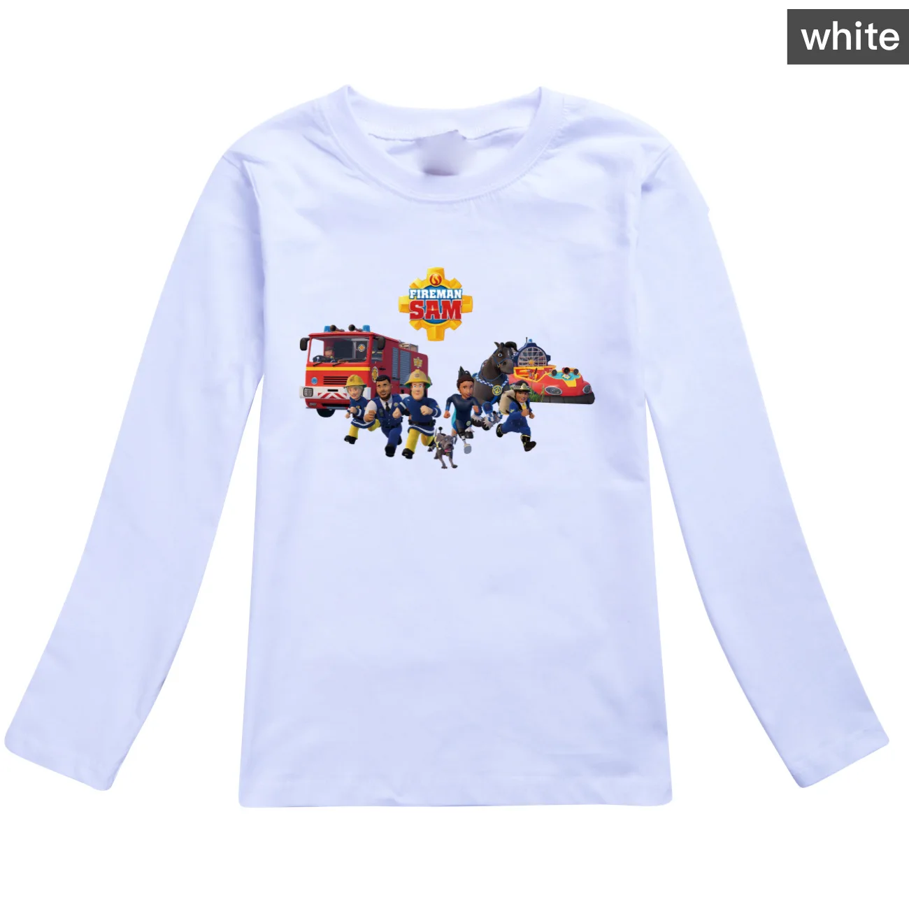 FIREMAN SAM T Shirt Baby Girls Cartoon Casual Tops Kids Long Sleeve Tops Toddler Boy Casual Tee Children's Clothing