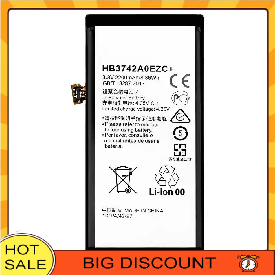 

HB3742A0EZC+ 2200Mah For Huawei Ascend P8 Lite Enjoy 5S Mobile Phone Battery High Performance
