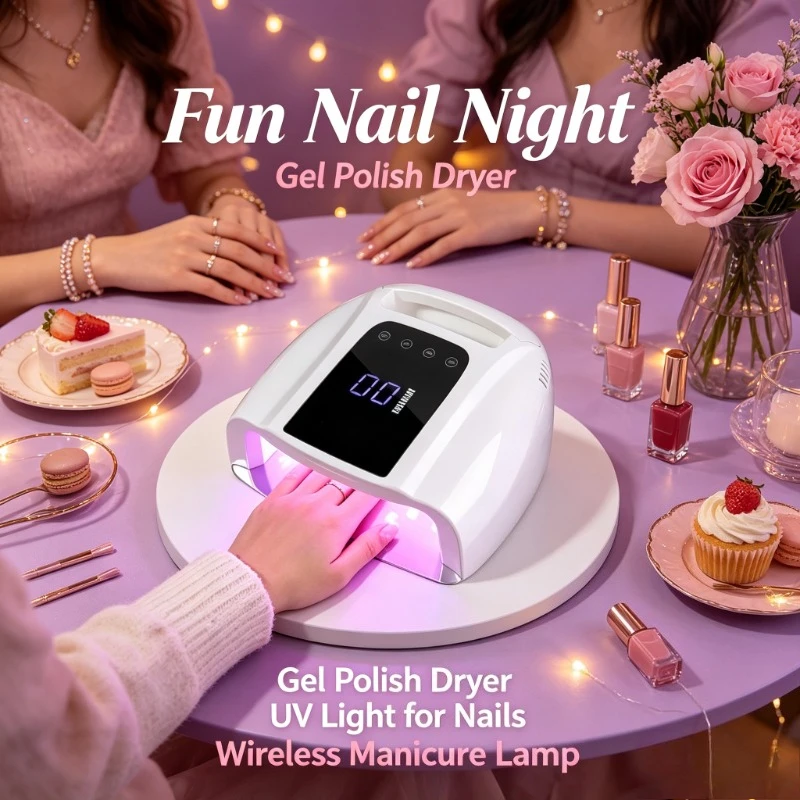 1. Cordless Rechargeable Manicure Lamp, LED Gel Dryer For Casual Home Nail Polishing Scenarios