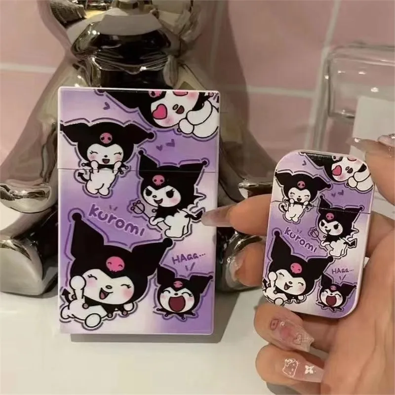 Sanrio Series Cigarette Box Multiple Styles Hello Kitty Kuromi Pochacco My Melody Fashion Distinctive Plastic Cute Card Storage