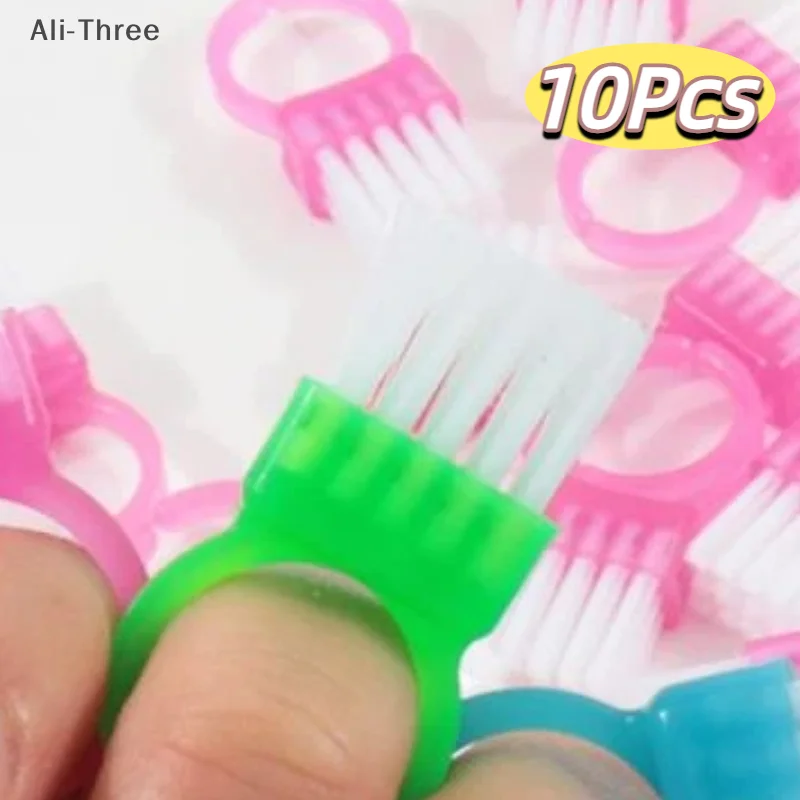 

10Pcs Mini Ring Nail Dust Cleaning Brush Soft Hair DIY Nails Brushes Professional Dust Cleaning Make Up Brush Manicure Care Tool