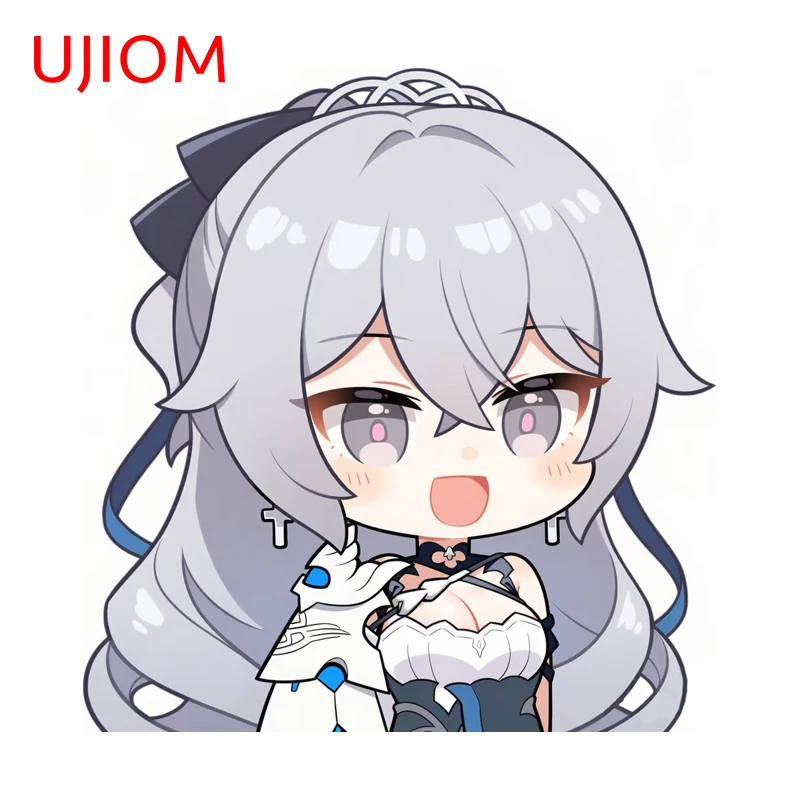 UJIOM Bronya Zaychik Honkai Star Rail Chibi Girl Wall Sticker Personality Waterproof Vinly Decal Moe Laptop Adhesive Wallpaper