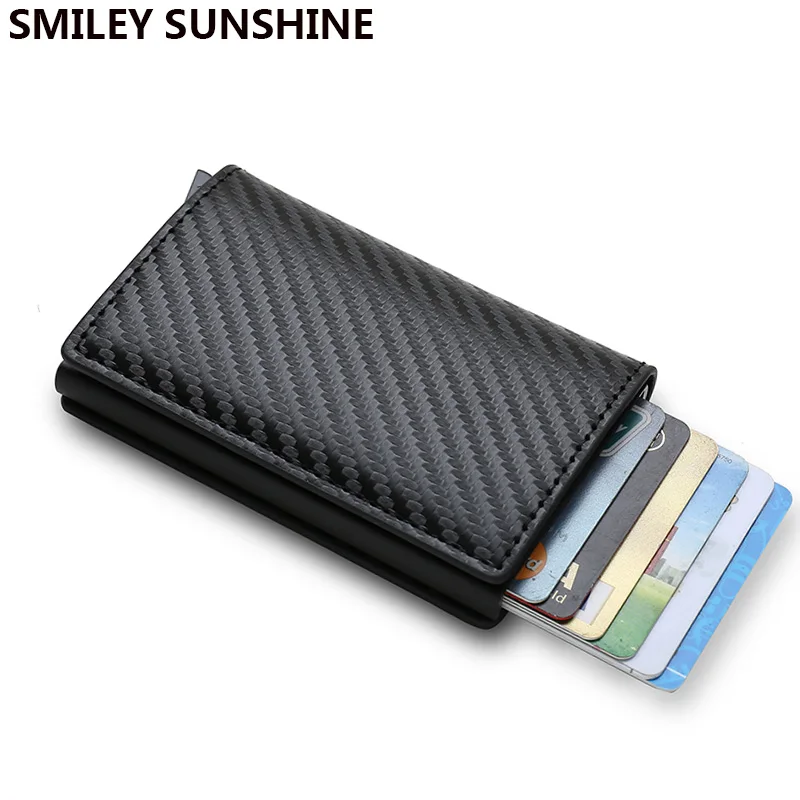 Anti Rfid Credit Card Holder Smart Minimalist Wallet Pocket Men Women Slim Cardholder Bank Secure Creditcard Case Dropshipping