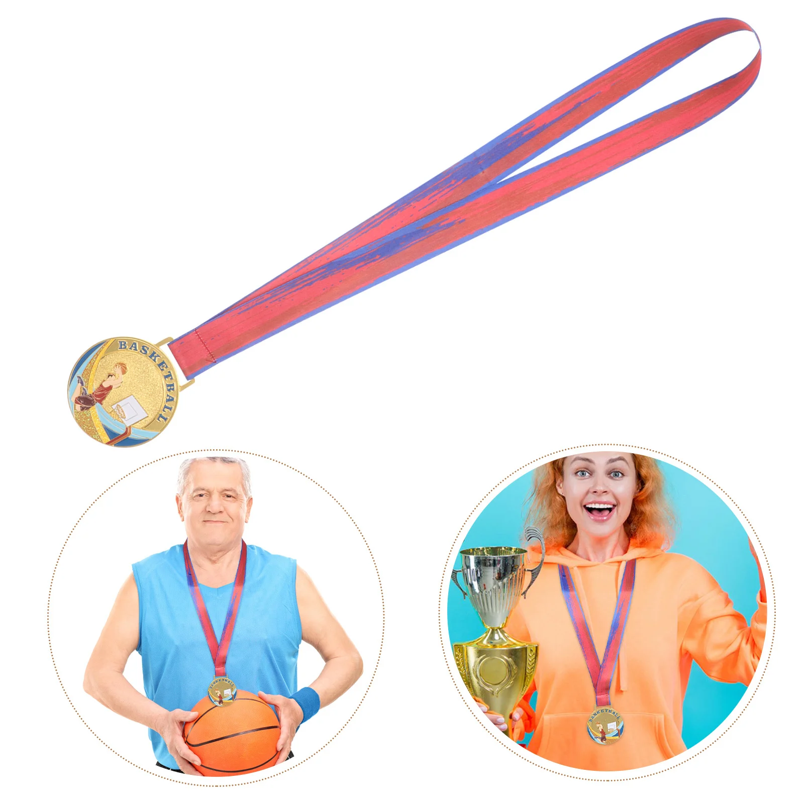 

Basketball Medals Fine Craftsmanship Gold Metal Awards for Sports Games Prize Medal for Victory Celebration Team