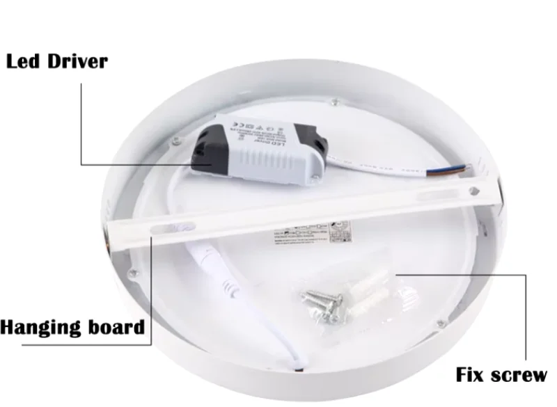 Ultra-Thin Round Square LED Panel Lights Dimmable 6W12W18W24W Ceiling Lamp AC110V 220V Downlights Indoor Decoration