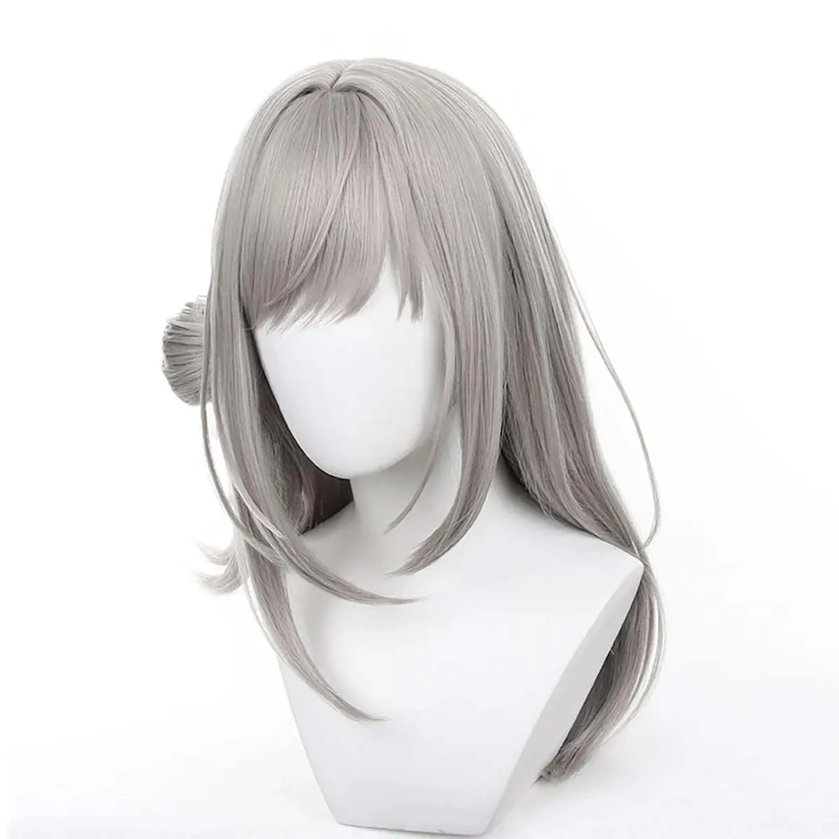 Game Reverse:1999 Vertin Wig Synthetic Short Straight Gray Wig for Daily Party