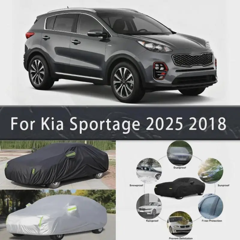 

For Outdoor Protection & Waterproof Full for Kia Sportage 2004 2025 Snow Cover Sunshade Dustproof Exterior Car Covers