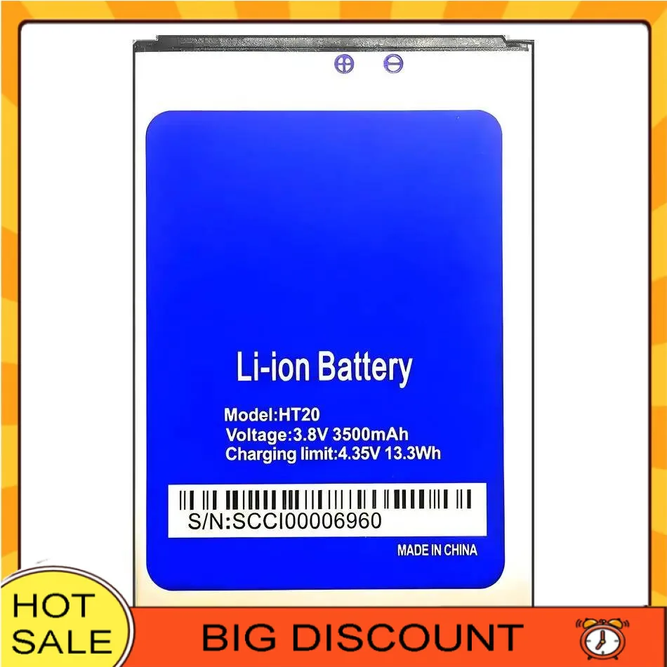 

Reliable Replacement Mobile Phone Battery 3500Mah For Homtom HT20 Stable
