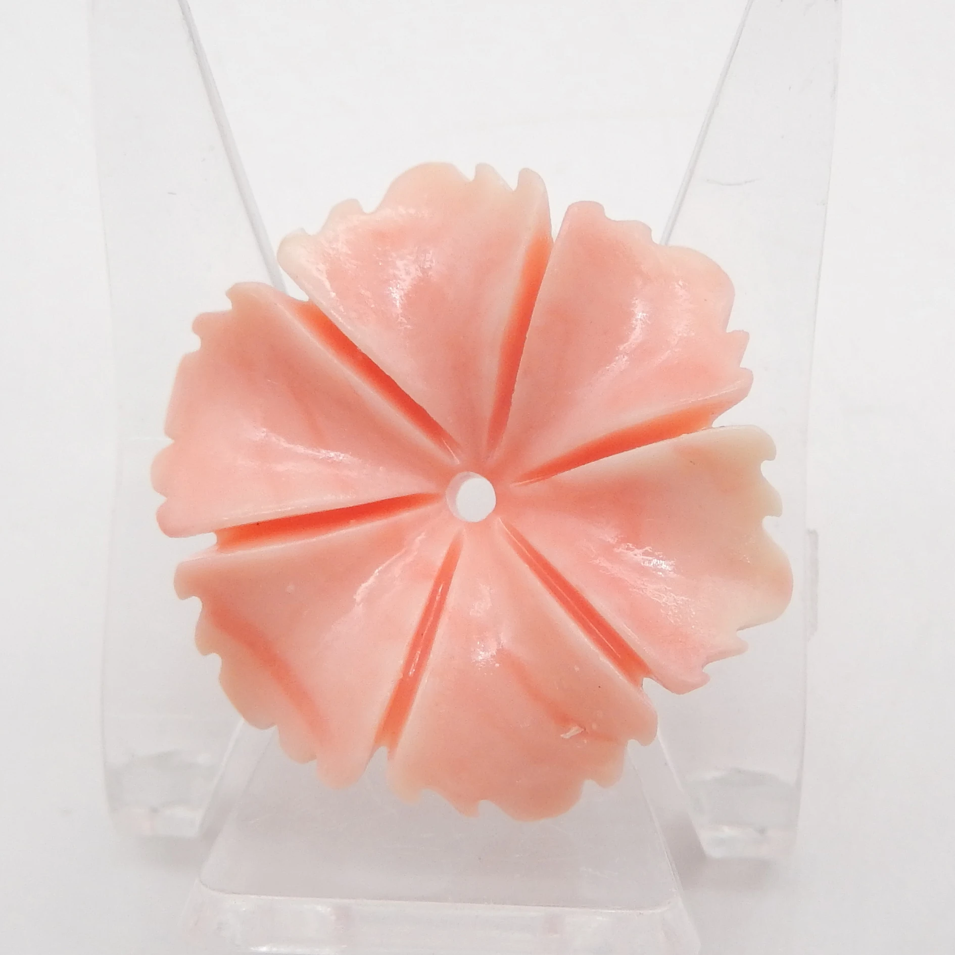 Center Drilled Carved Flower Pink Conch Shell Earring Beads Pair, Women's Jewelry Accessories Making DIY Charms,Birthday Gift