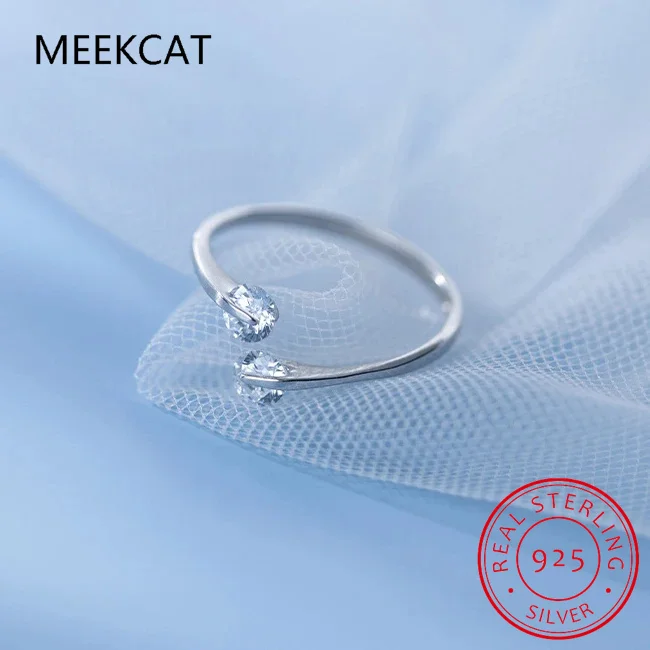 1CTTW 4.5mm Princess Cut GRA Certified Moissanite Rings for Women Adjustable 100% 925 Sterling Silver Wedding Party Band